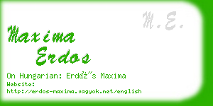 maxima erdos business card